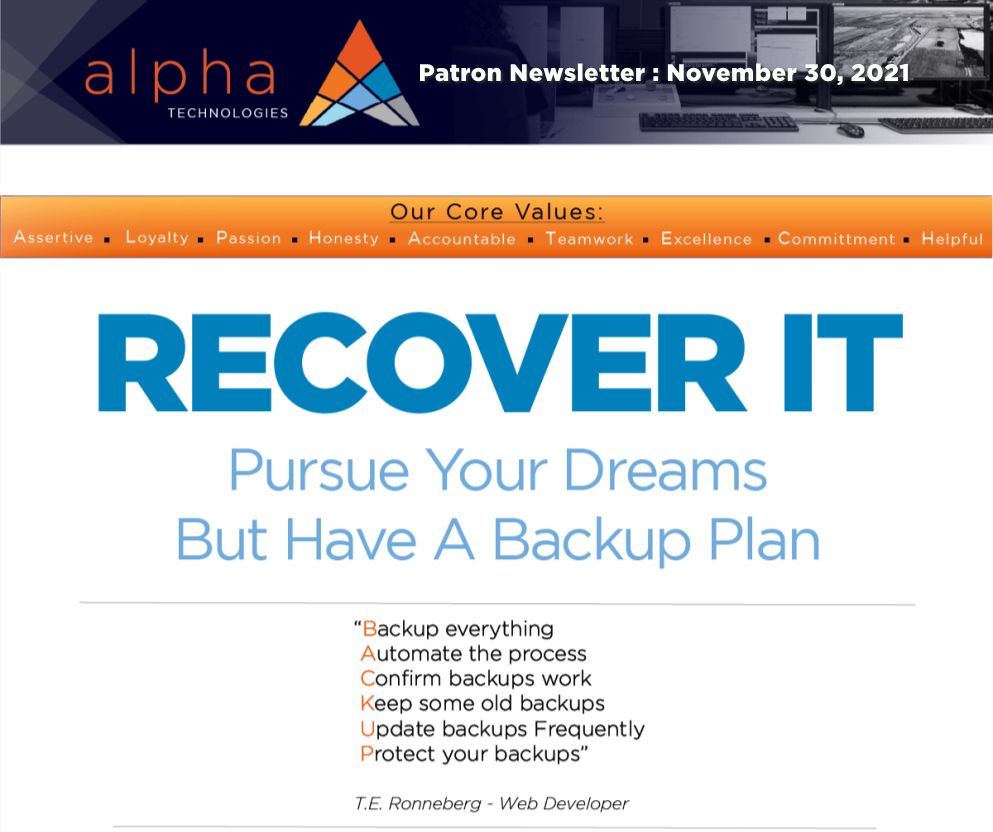 Alpha Innovations | Recovery