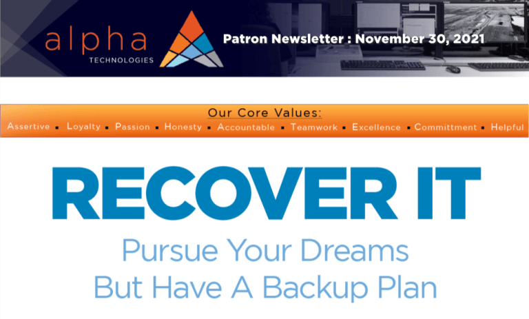 Alpha Innovations | Recovery